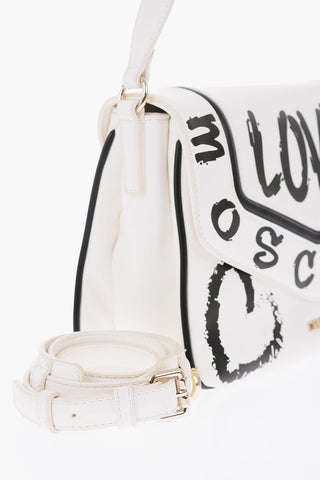 LOVE printed faux leather bag with removable shoulder strap