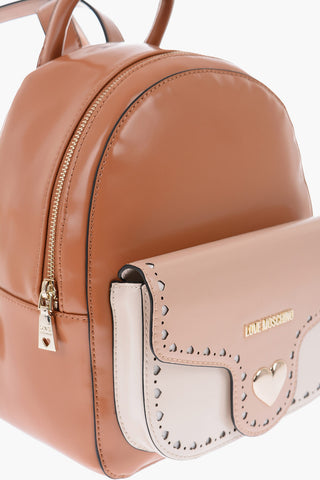 LOVE zainetto in ecopelle con maxi tasca frontale