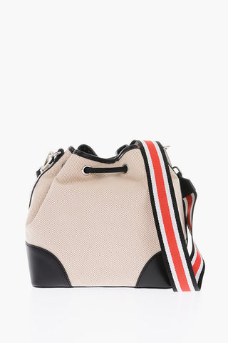 LOVE borsa secchiello a quadretti con dettagli in ecopelle