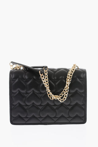 LOVE quilted faux leather shoulder bag
