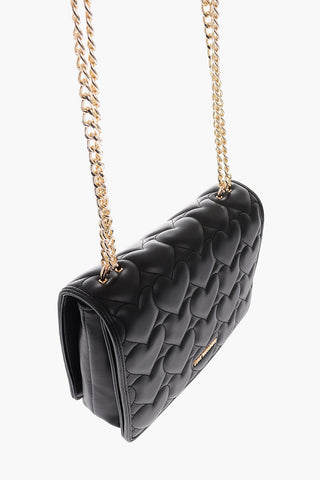 LOVE quilted faux leather shoulder bag