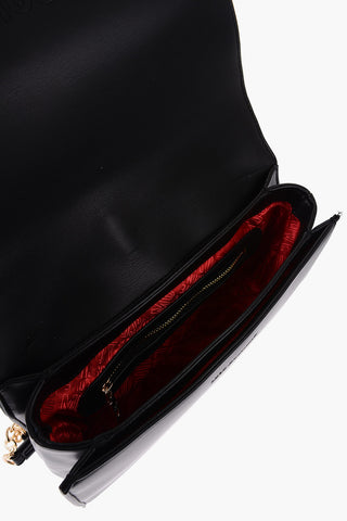 LOVE quilted faux leather shoulder bag