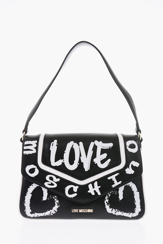 LOVE printed faux leather shoulder bag