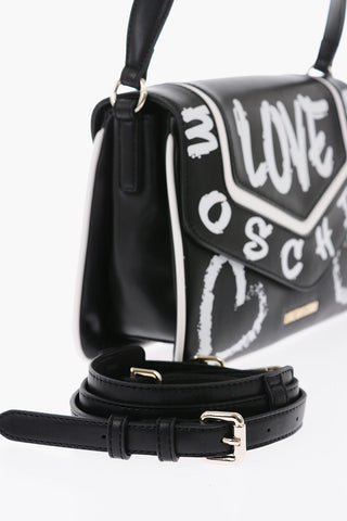 LOVE printed faux leather shoulder bag