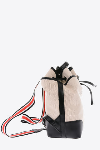LOVE micro check backpack with logo print on the front
