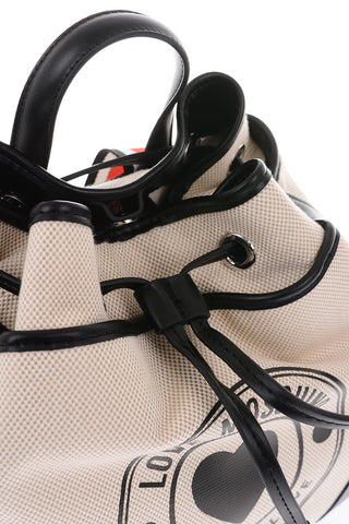 LOVE micro check backpack with logo print on the front