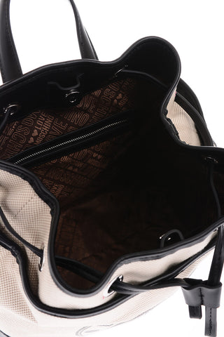 LOVE micro check backpack with logo print on the front