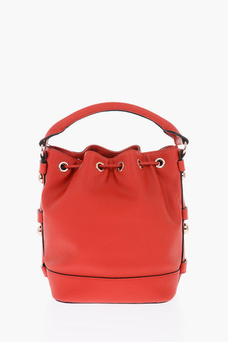 LOVE faux leather mini bucket bag with removable shoulder strap