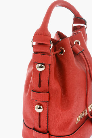 LOVE faux leather mini bucket bag with removable shoulder strap