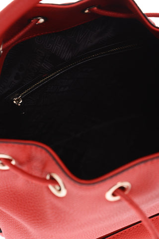 LOVE faux leather mini bucket bag with removable shoulder strap
