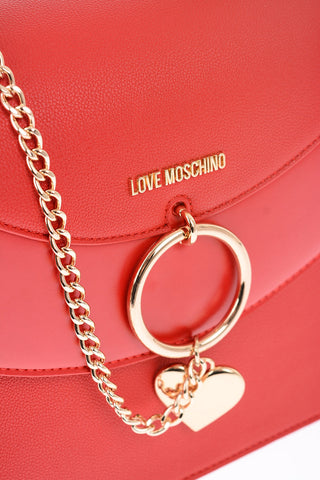 LOVE borsa tote in ecopelle con catena