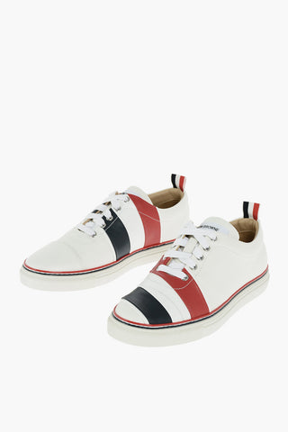 Textured Leather DIAGONAL STRIPE Sneakers