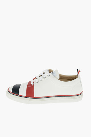 Textured Leather DIAGONAL STRIPE Sneakers