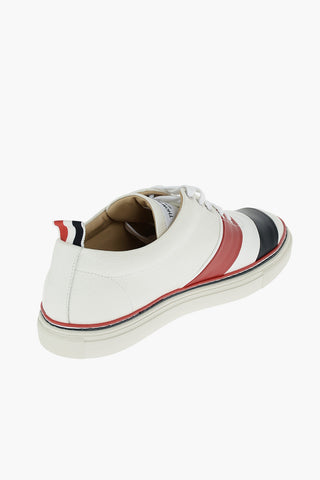 Textured Leather DIAGONAL STRIPE Sneakers