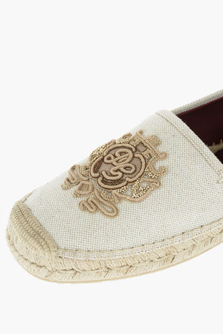 Espadrillas BOCCACCIO in Tela con Stemma Ricamato