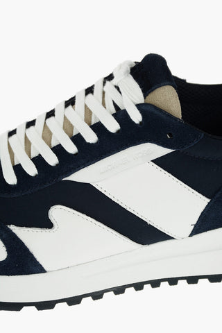 Two Tone CRINKLE Leather and Suede Sneakers