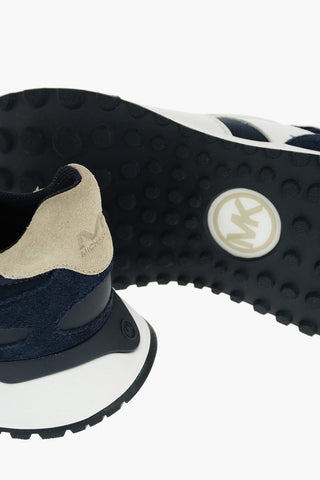 Two Tone CRINKLE Leather and Suede Sneakers