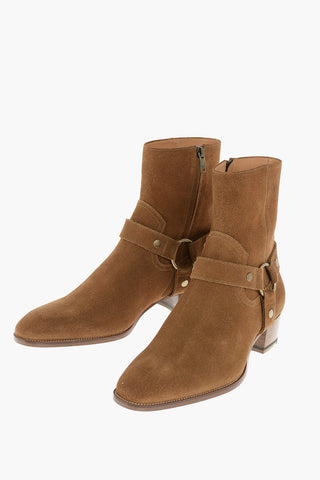 Inner Zip Suede WYATT Western Booties