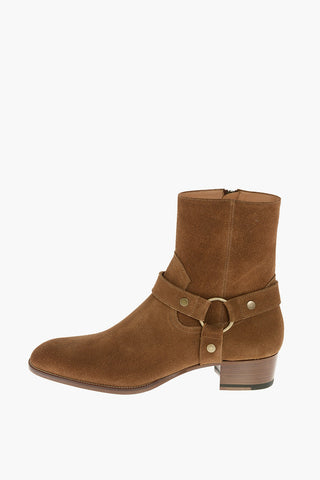 Inner Zip Suede WYATT Western Booties