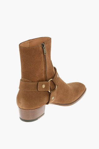 Inner Zip Suede WYATT Western Booties