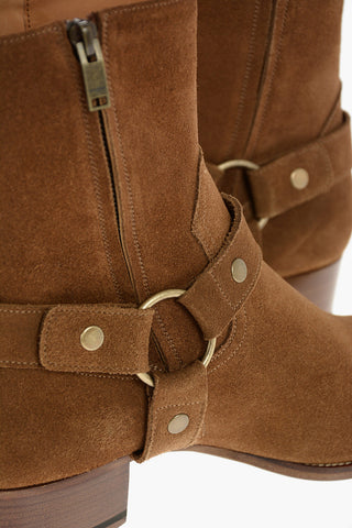 Inner Zip Suede WYATT Western Booties