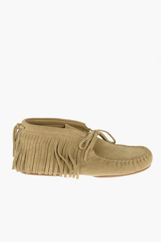 Fringed Suede Loafers