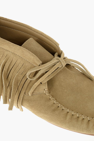 Fringed Suede Loafers