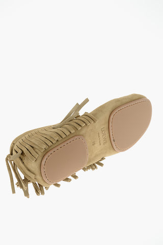 Fringed Suede Loafers