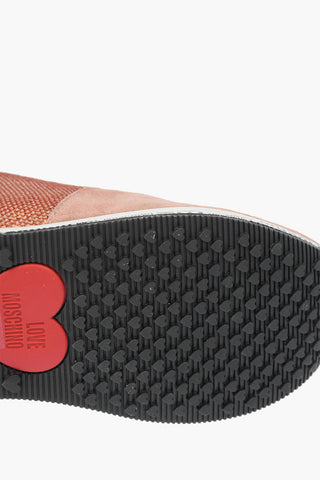 LOVE Suede and Sequin Sneakers with Logo-embossed Sole