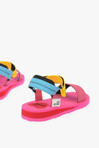 LOVE zigzag motif EVA30 sandals with touch strap closure