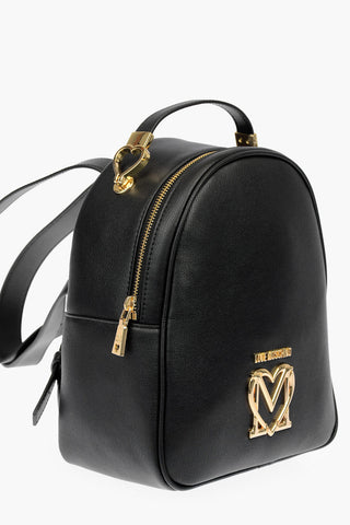 LOVE faux leather backpack with golden details