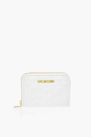LOVE quilted faux leather wallet with zip closure