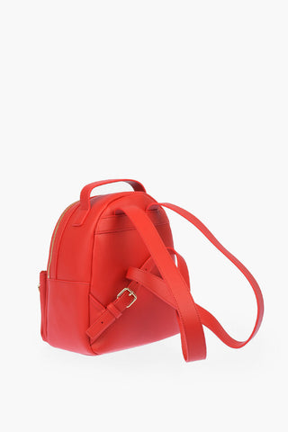 LOVE faux leather backpack with chain and maxi pocket on the front