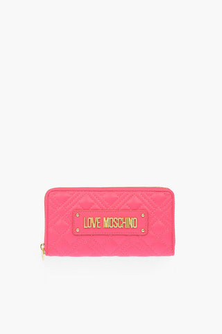 LOVE quilted faux leather wallet with zip closure