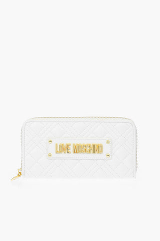 LOVE quilted faux leather wallet with zip closure
