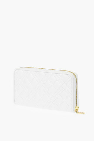 LOVE quilted faux leather wallet with zip closure