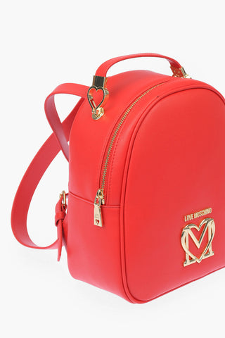LOVE faux leather backpack with golden details