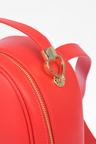 LOVE faux leather backpack with golden details
