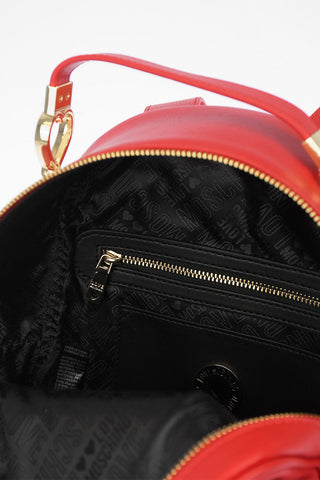 LOVE faux leather backpack with golden details