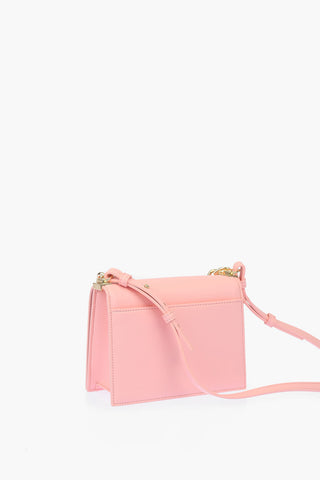 LOVE faux leather crossbody bag with golden chain