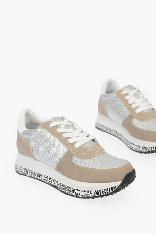 LOVE Suede Sneakers with Sequins