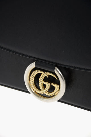 Leather GG PLAQUE Shoulder Bag