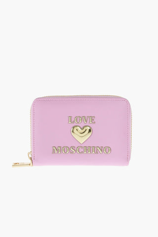 LOVE faux leather wallet with zip closure