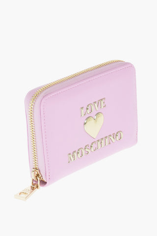 LOVE faux leather wallet with zip closure