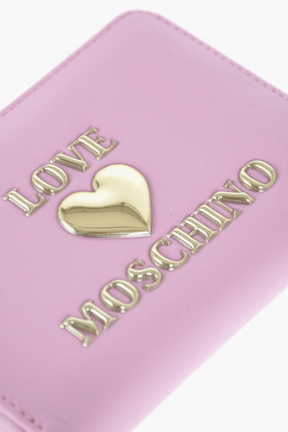 LOVE faux leather wallet with zip closure