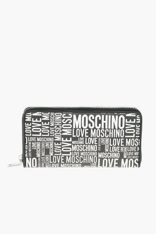 LOVE all over logo faux leather wallet with zip closure