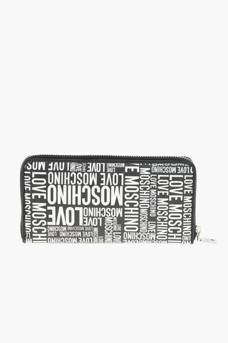LOVE all over logo faux leather wallet with zip closure