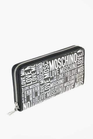 LOVE all over logo faux leather wallet with zip closure