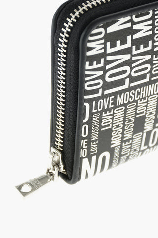 LOVE all over logo faux leather wallet with zip closure