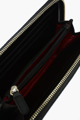 LOVE Croco Print Wallet with Gold-toned Hardware